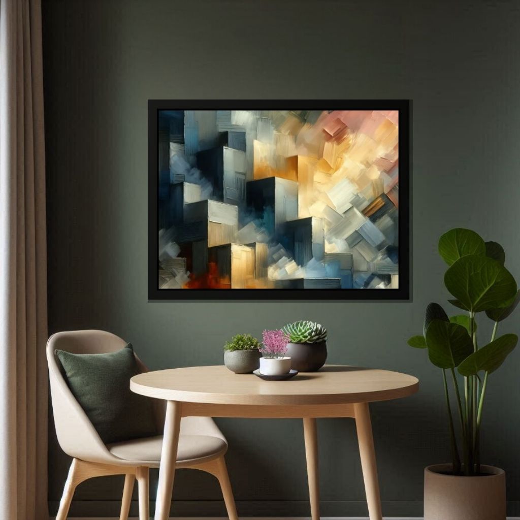 Buy Premium Framed Canvas Wall Art depicting It's Blocked which is hanging on the wall Buy Premium Framed Canvas Wall Art depicting It's Blocked which is hanging on the wall