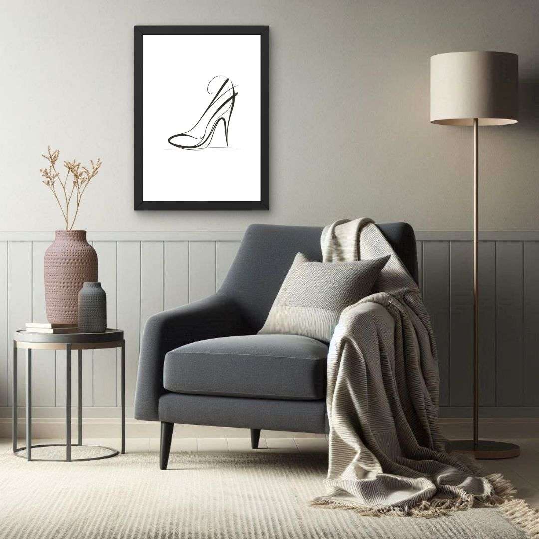 Buy Framed Art Wall Art depicting Pump Minimalist 30x20 cm which is hanging on the wall