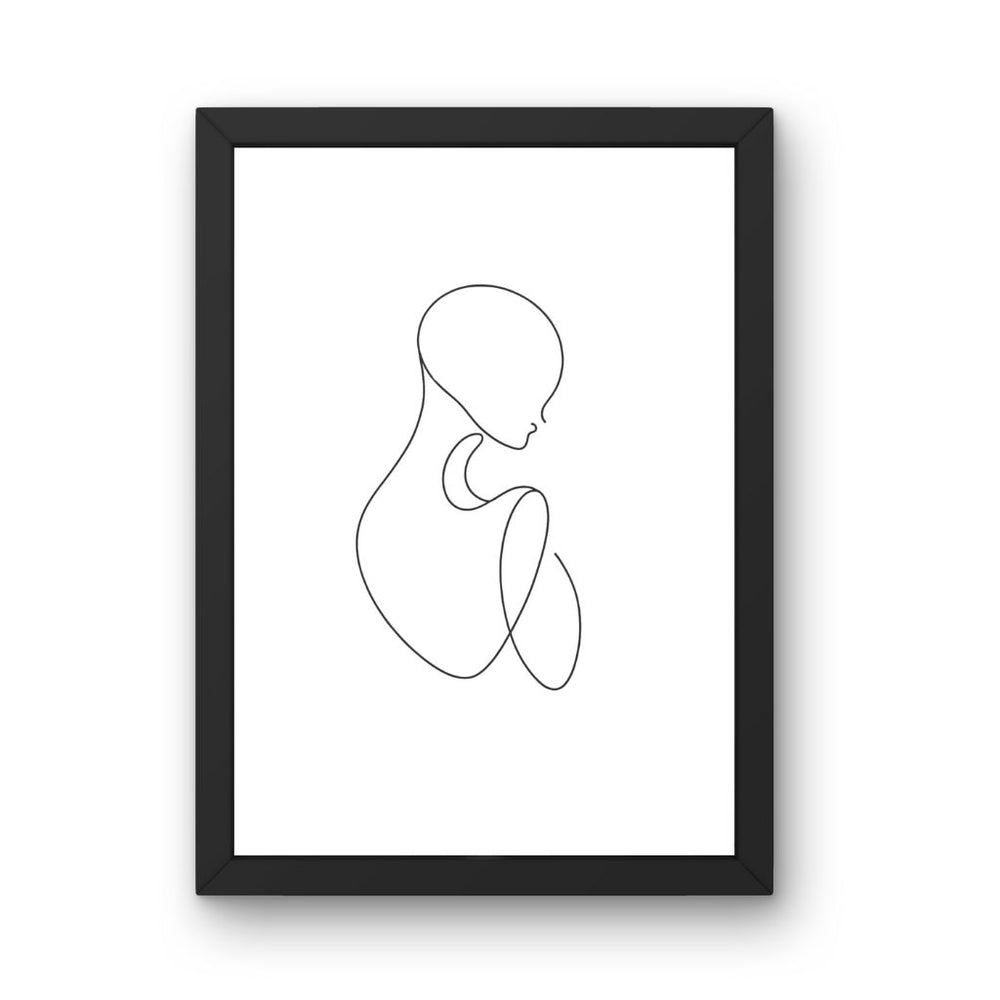 Framed Art Wall Art depicting Mannequin Minimalist 30x20 cm which is hanging on the wall