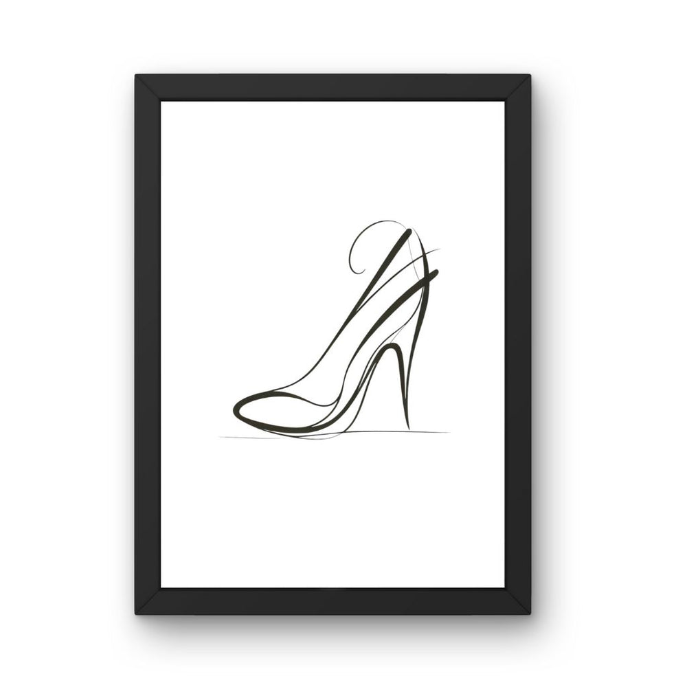 Framed Art Wall Art depicting Pump Minimalist 30x20 cm which is hanging on the wall