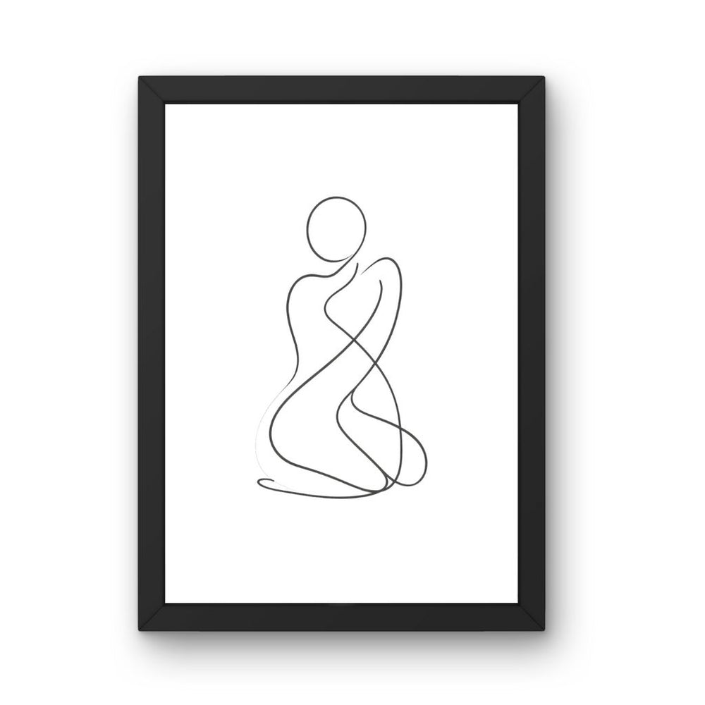 Framed Art Wall Art depicting Twisted Minimalist 30x20 cm which is hanging on the wall