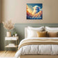 Wood Panel Art Wall Art depicting Lamb on Clouds which is hanging on the wall