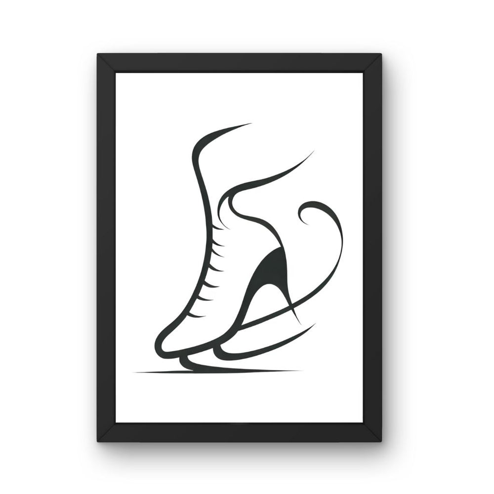 Framed Art Wall Art depicting Pirouette Minimalist 30x20 cm which is hanging on the wall