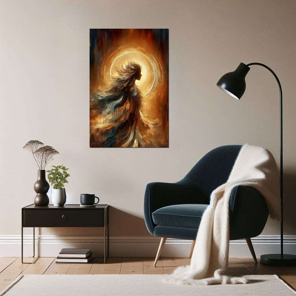 Wood Panel Art Wall Art depicting Glorious Glamour which is hanging on the wall