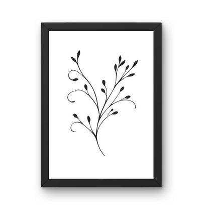 Framed Art Wall Art depicting Twig Minimalist 30x20 cm which is hanging on the wall