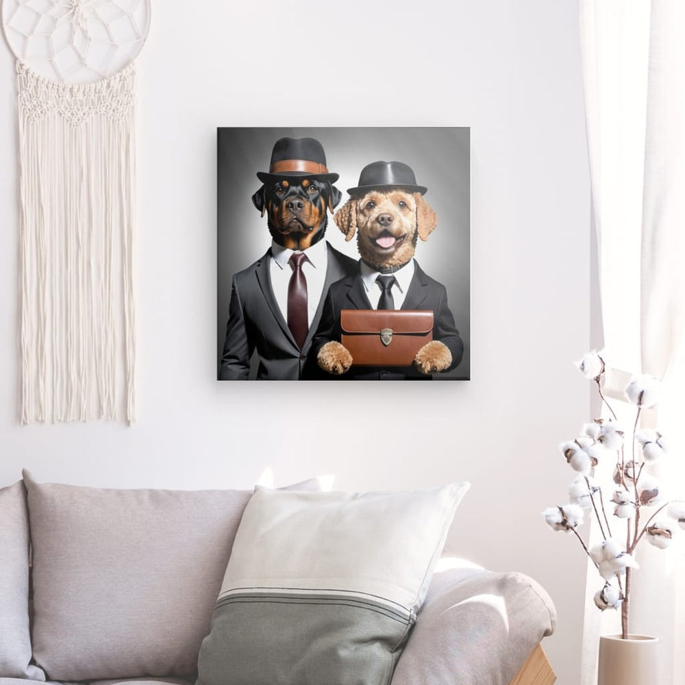 Canvas Wall Art depicting Professionals 80x80 cm which is hanging on the wall