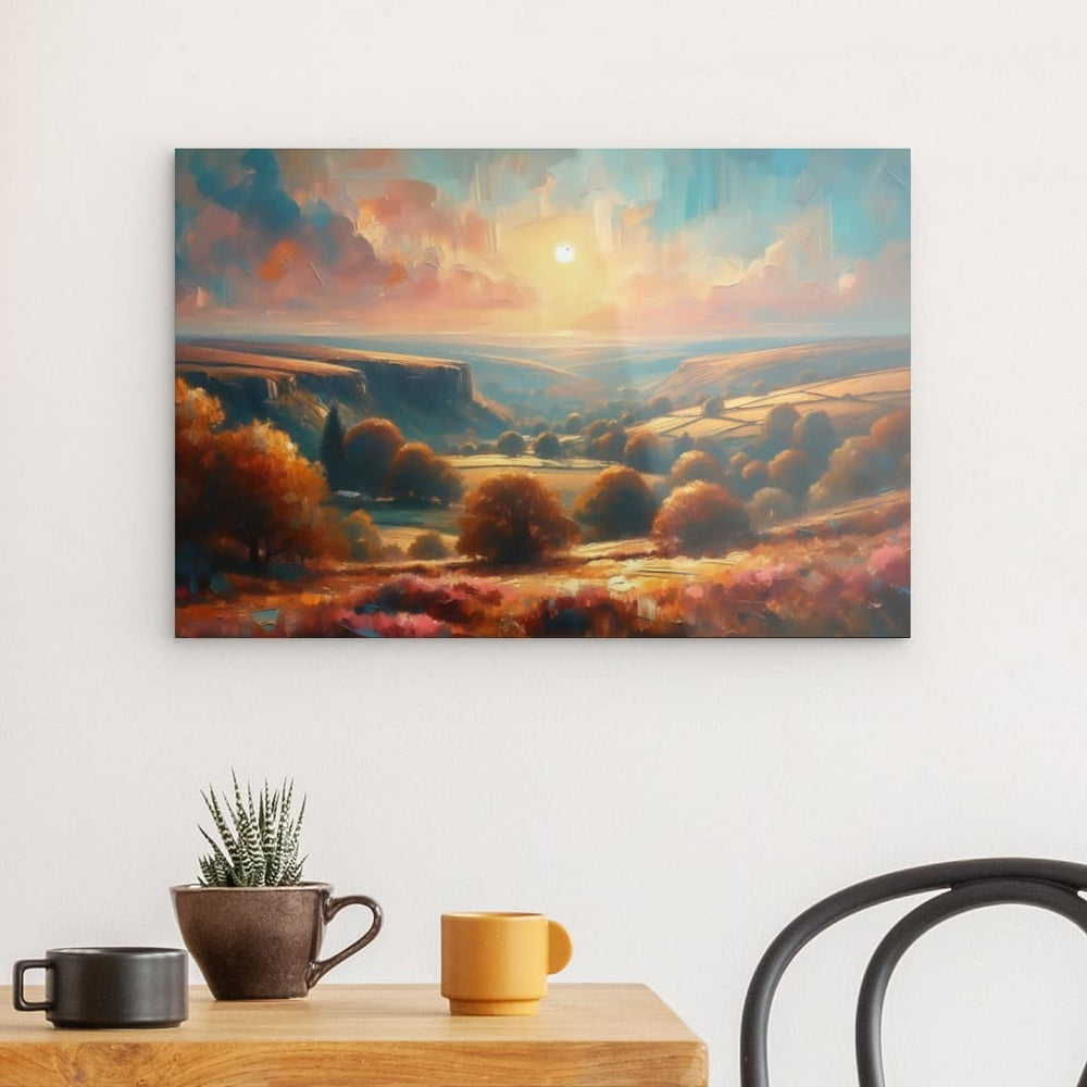 Acrylic Glass Wall Art depicting Sunset View 60 x 40 cm which is hanging on the wall