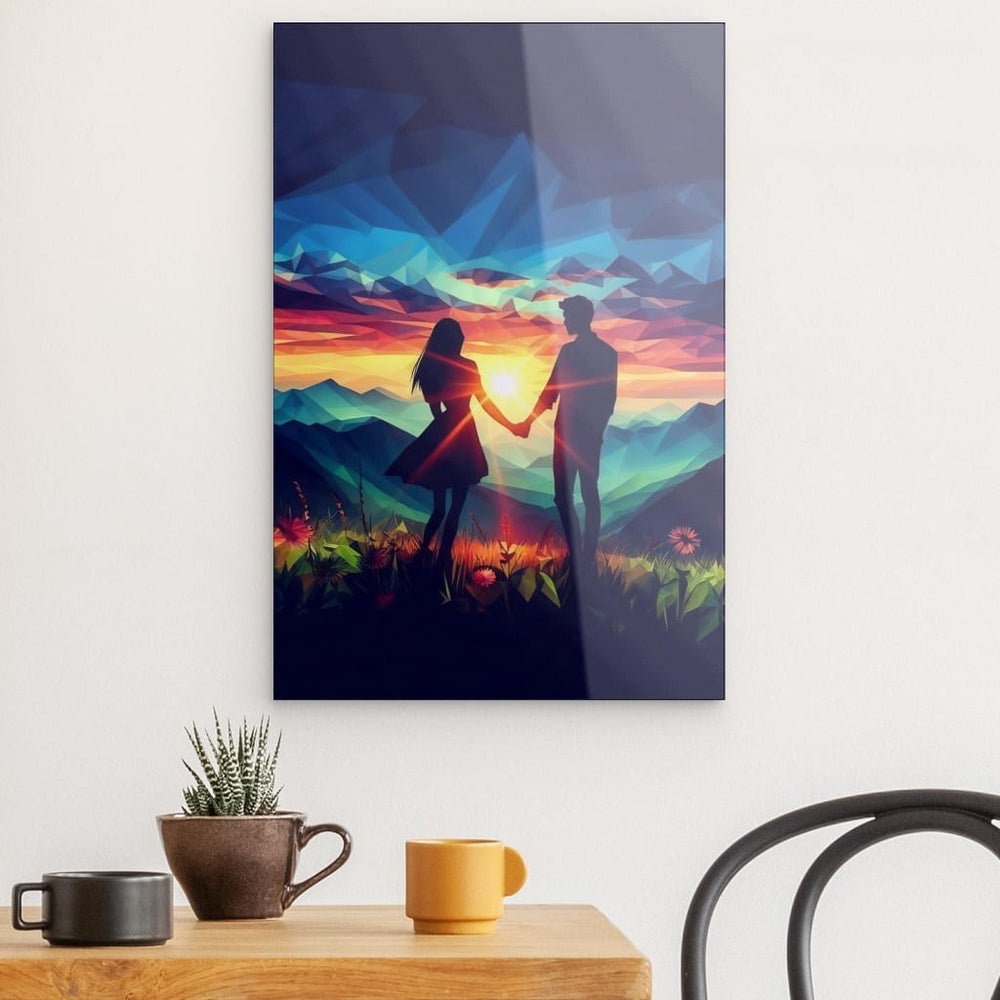 Acrylic Glass Wall Art depicting Evening Romance 60 x 40 cm which is hanging on the wall