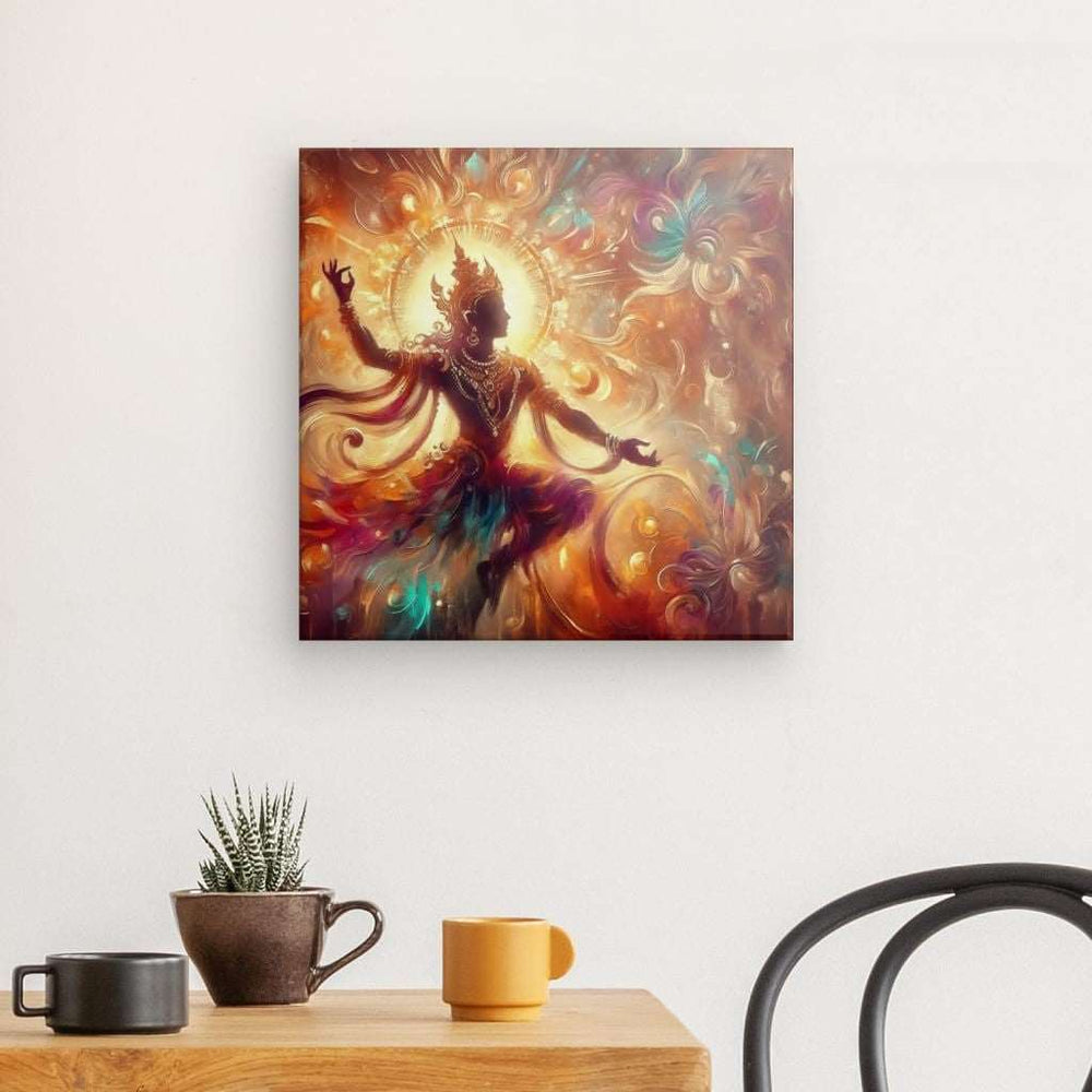 Canvas Wall Art depicting Hindu Allure 40x40 cm which is hanging on the wall