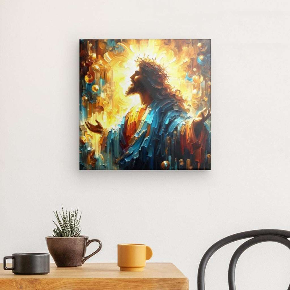 Canvas Wall Art depicting Power of Pray 40x40 cm which is hanging on the wall