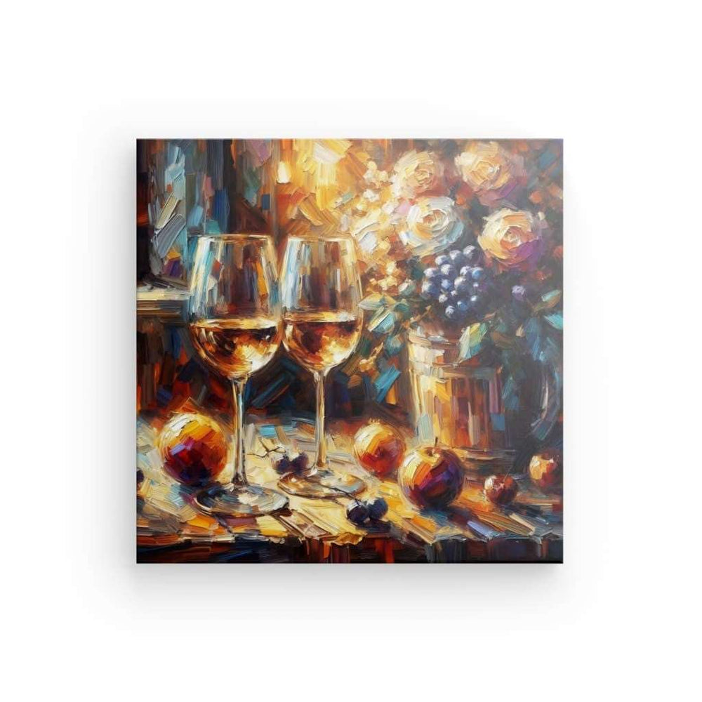 Canvas Wall Art depicting That Rosé Kind of Evening which is hanging on the wall