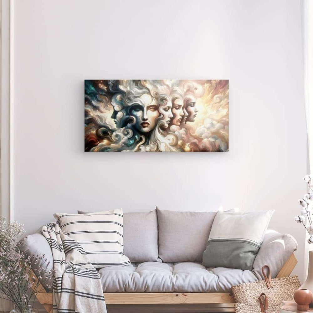 Canvas Wall Art depicting Inner Personas 120x60 cm which is hanging on the wall