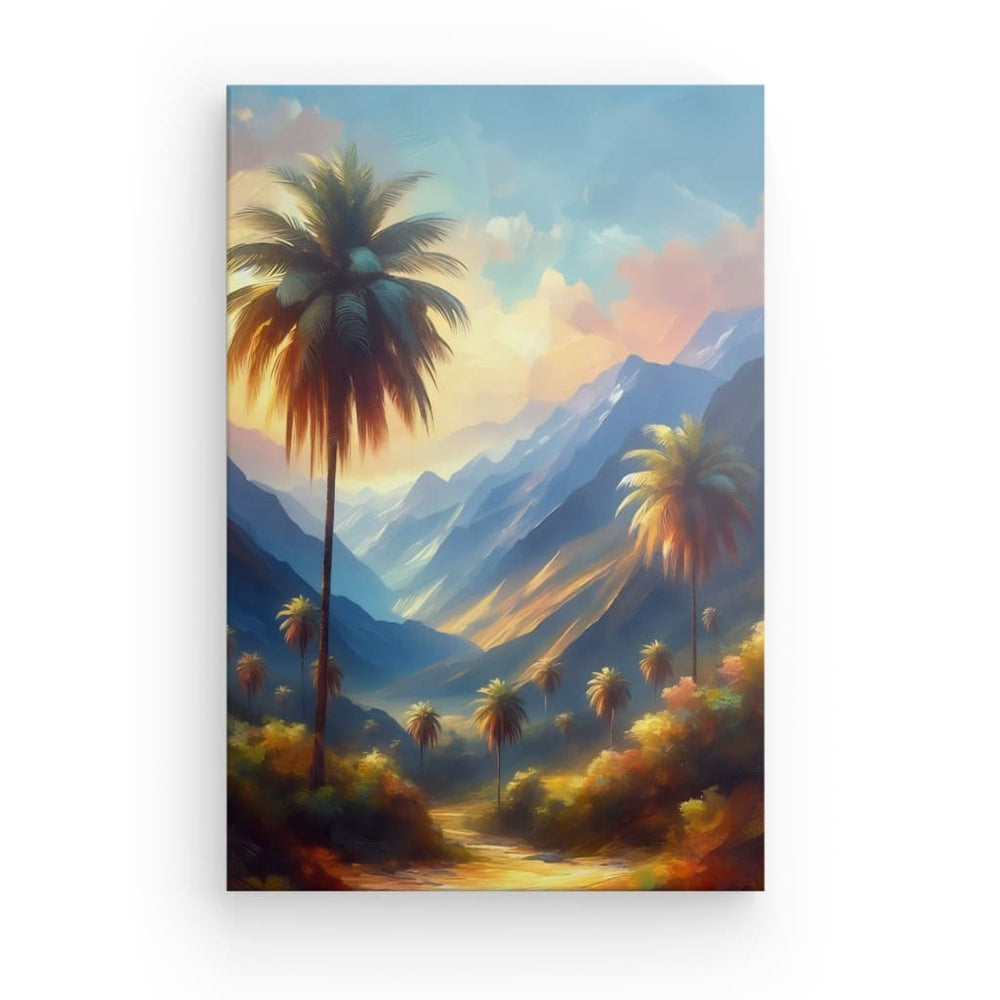 Canvas Wall Art depicting Cocora Valley which is hanging on the wall