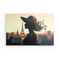 Acrylic Glass Wall Art depicting Parisian Lady which is hanging on the wall