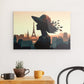 Acrylic Glass Wall Art depicting Parisian Lady 60 x 40 cm which is hanging on the wall