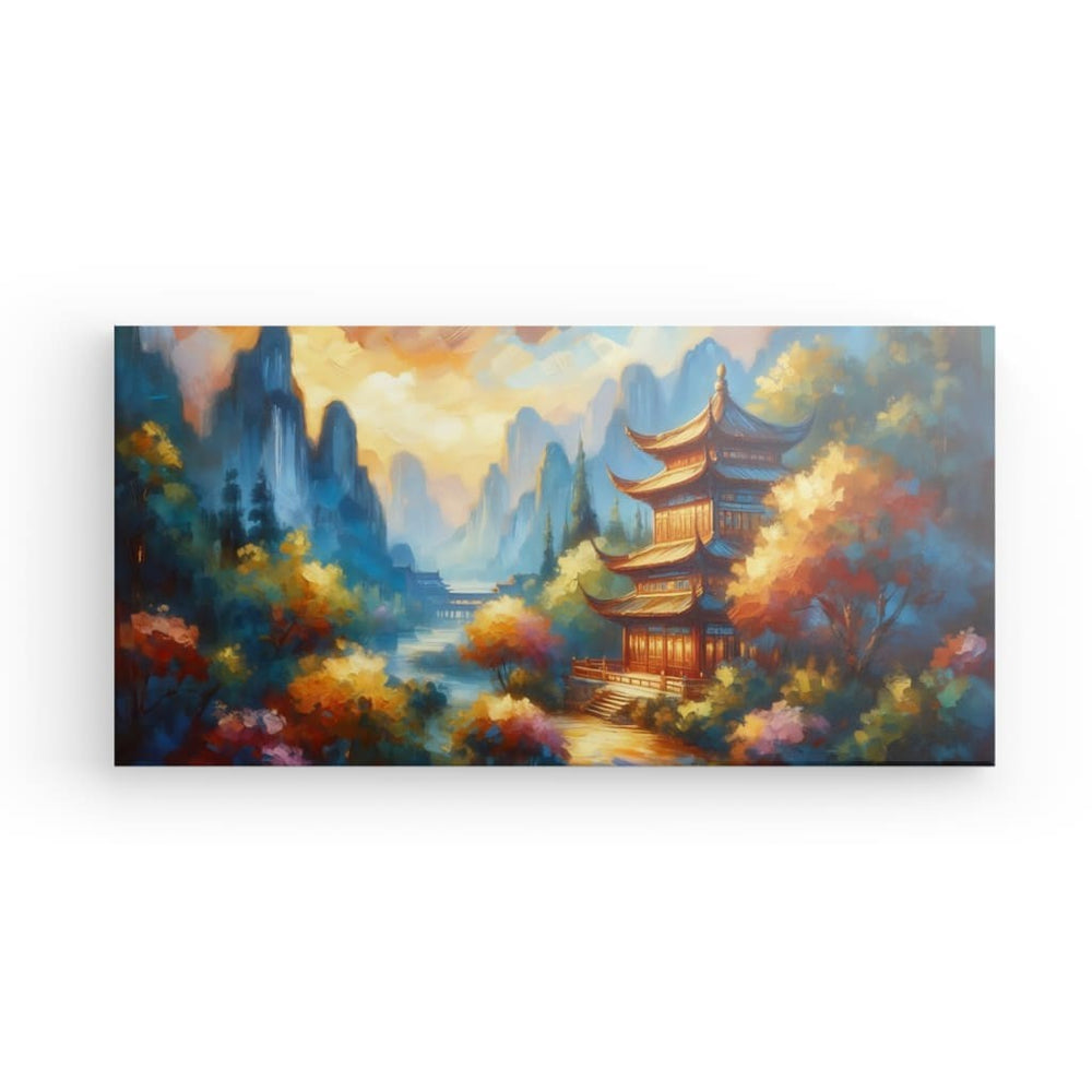 Canvas Wall Art depicting Secret Temple which is hanging on the wall