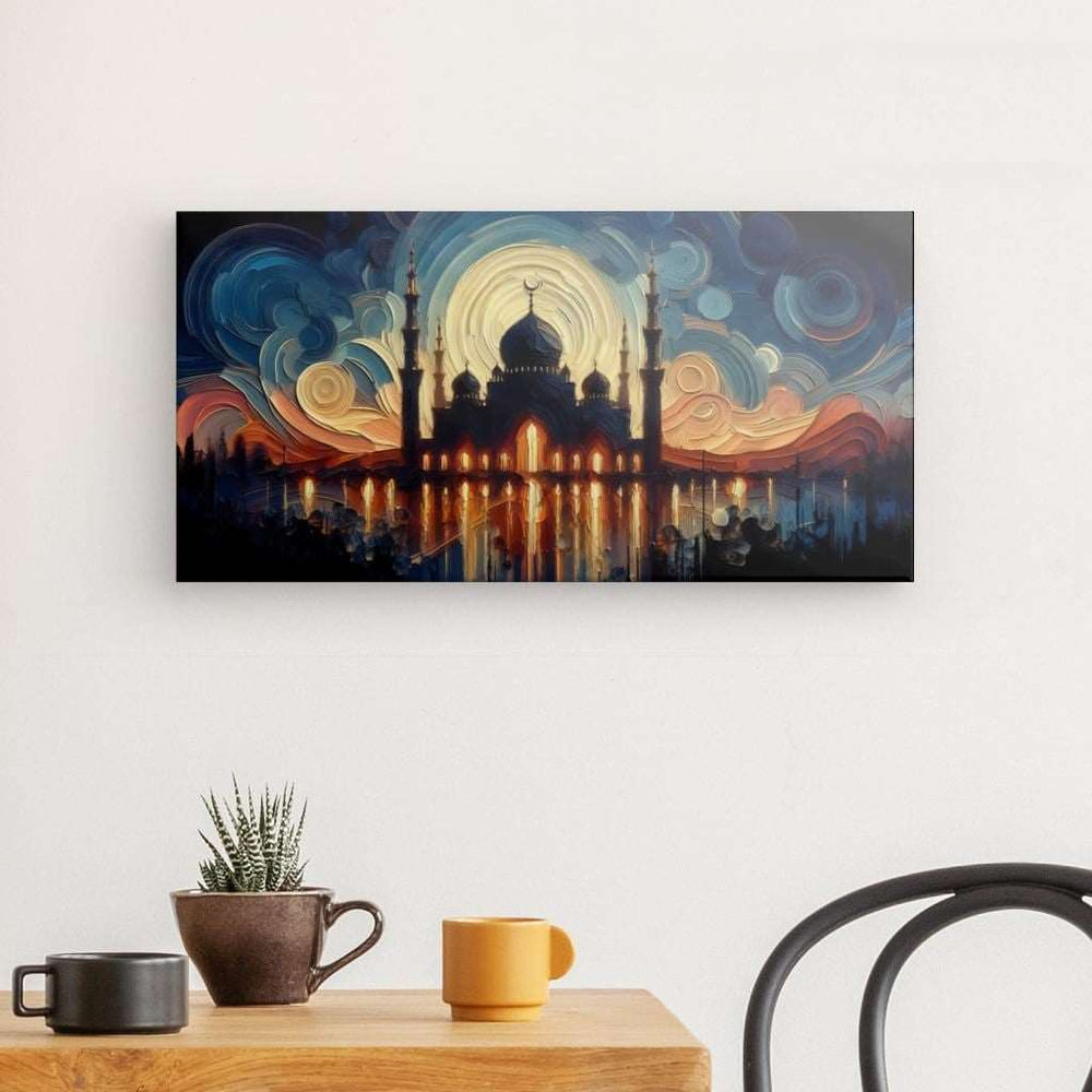 Canvas Wall Art depicting Friday Mosque 60x30 cm which is hanging on the wall