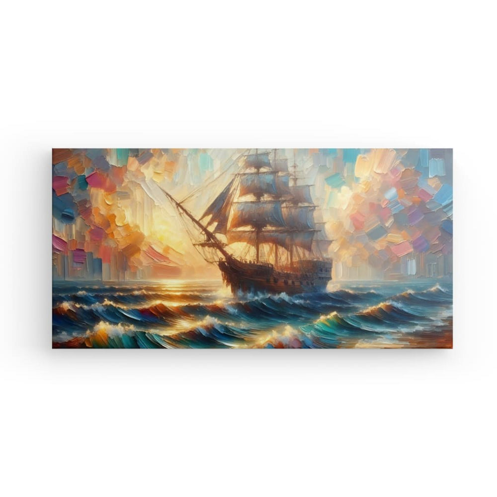 Canvas Wall Art depicting Sail Away which is hanging on the wall