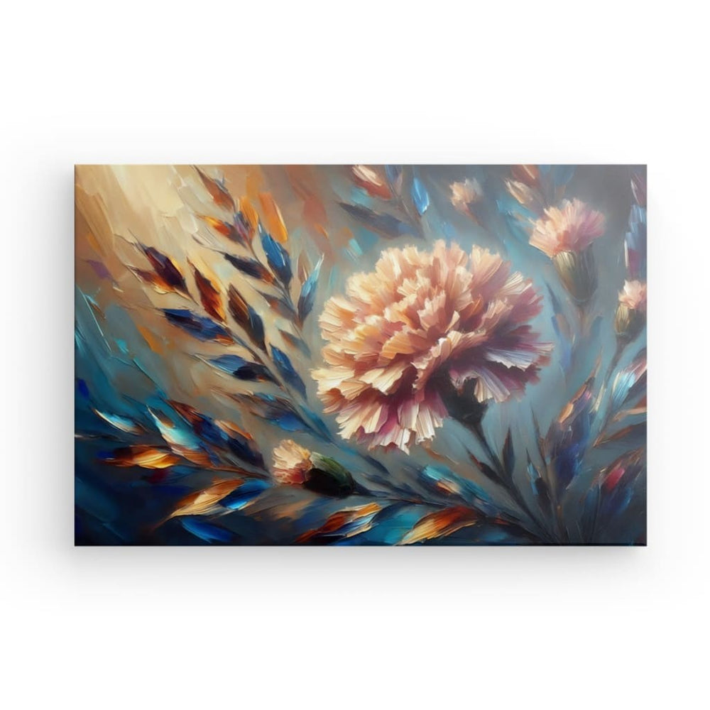 Canvas Wall Art depicting Auntie's Carnation which is hanging on the wall