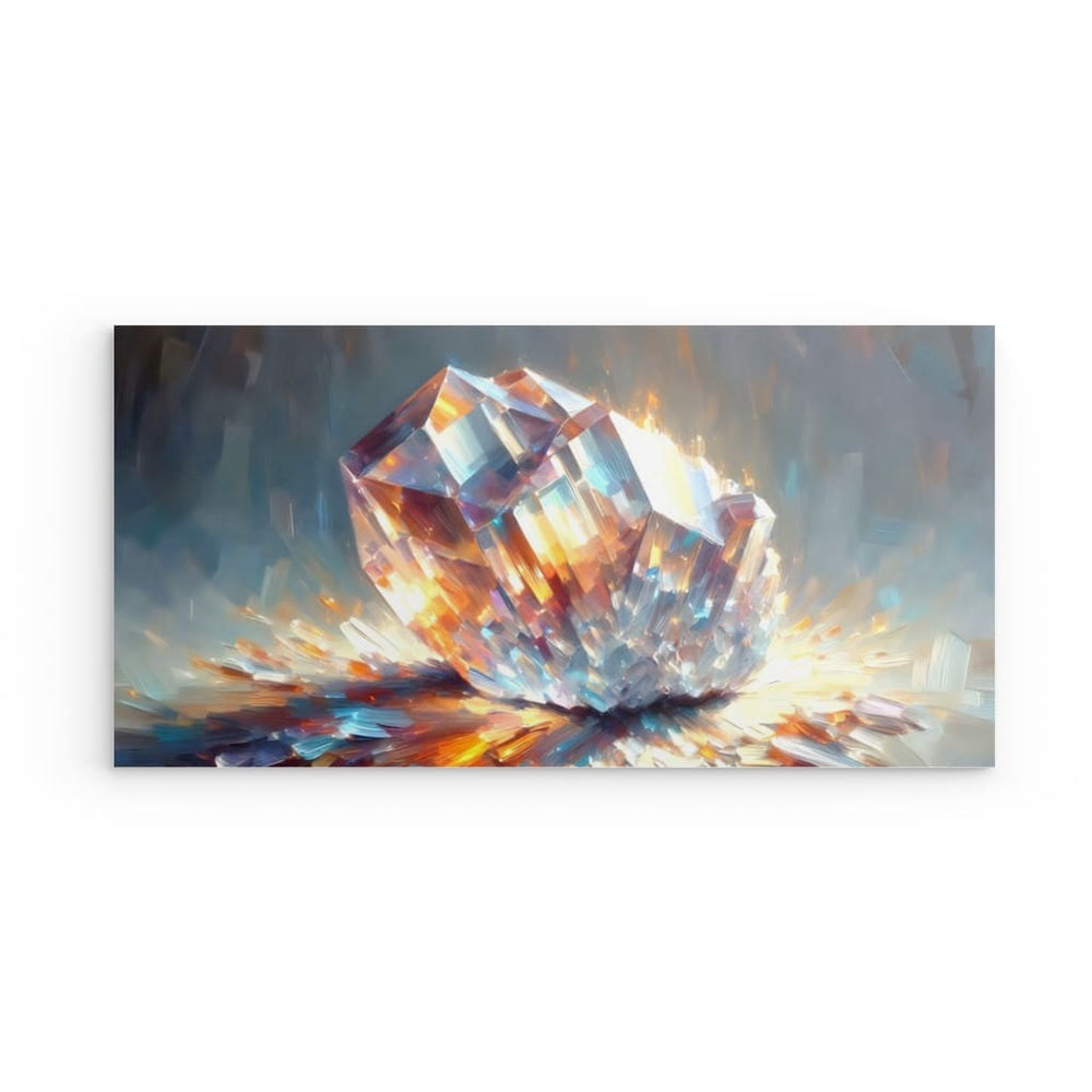 Metal Panel Art Wall Art depicting Crystallography which is hanging on the wall