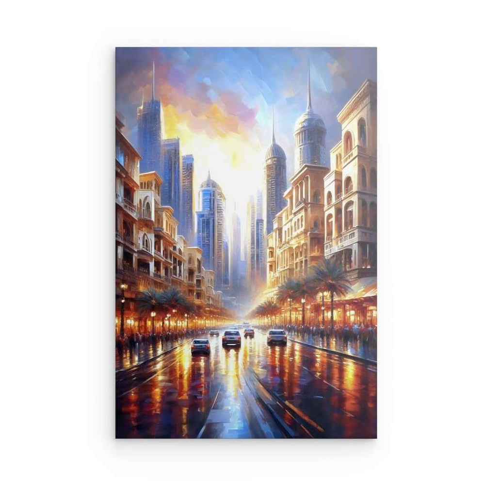 Metal Panel Art Wall Art depicting That Dubai Vibe which is hanging on the wall