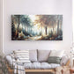 XL Canvas Wall Art depicting Forest Mystique 180x90 cm which is hanging on the wall