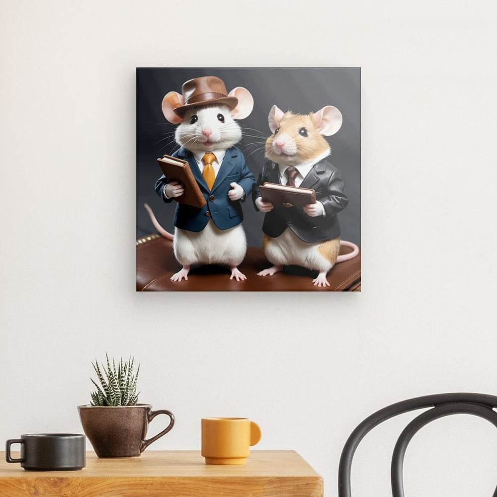 Canvas Wall Art depicting Rattling Good Business 40x40 cm which is hanging on the wall