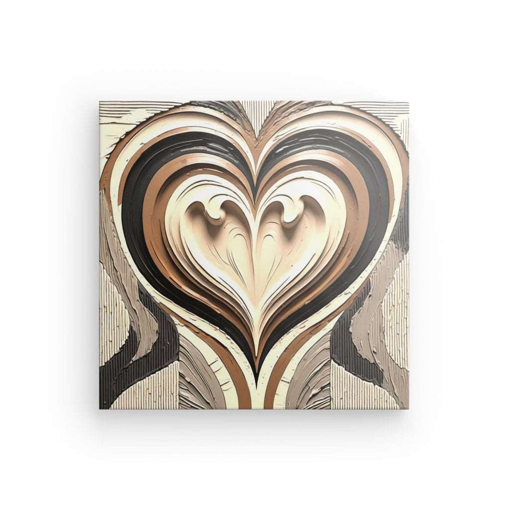 Canvas Wall Art depicting Melting Heart which is hanging on the wall