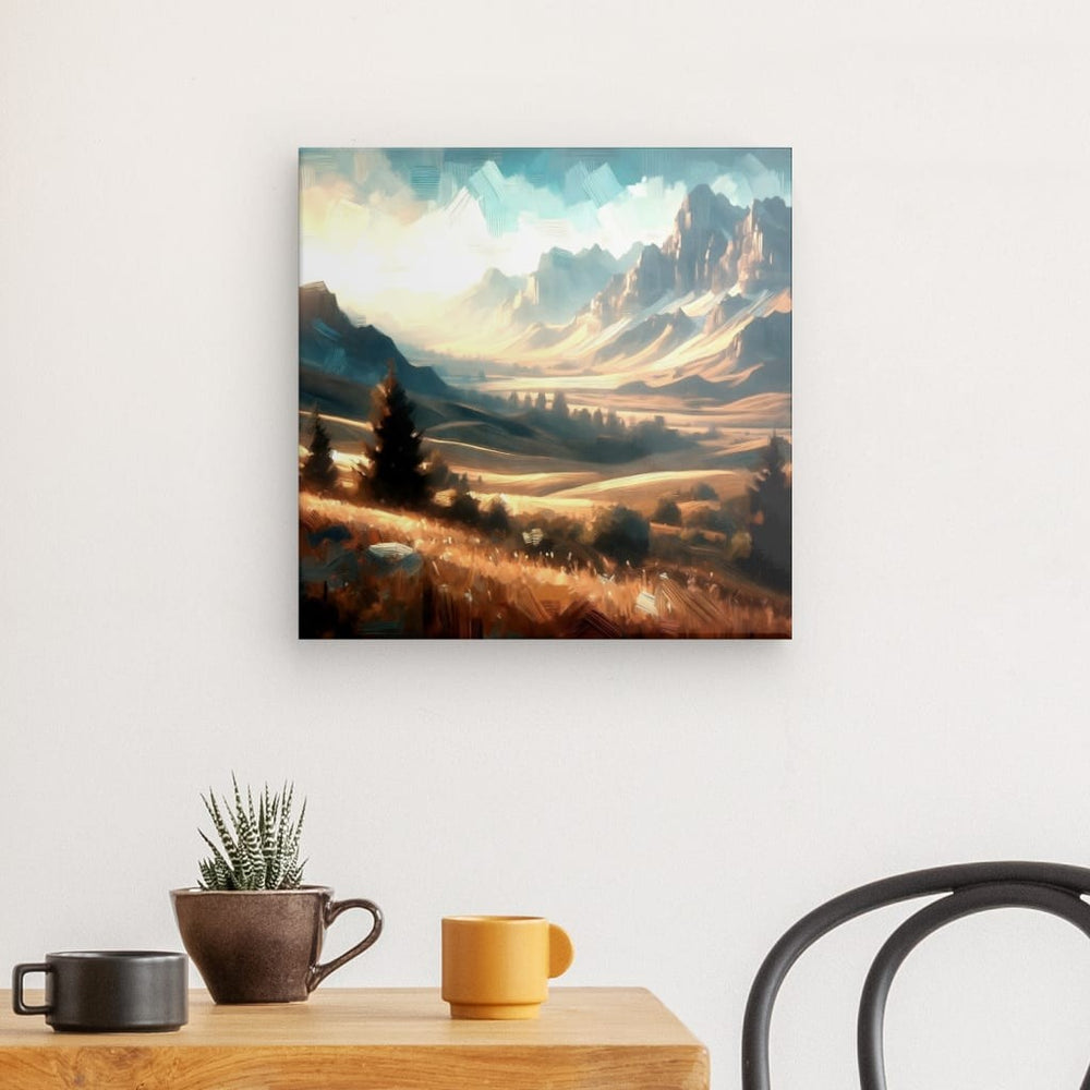 Canvas Wall Art depicting Yellowstone National Park 40x40 cm which is hanging on the wall