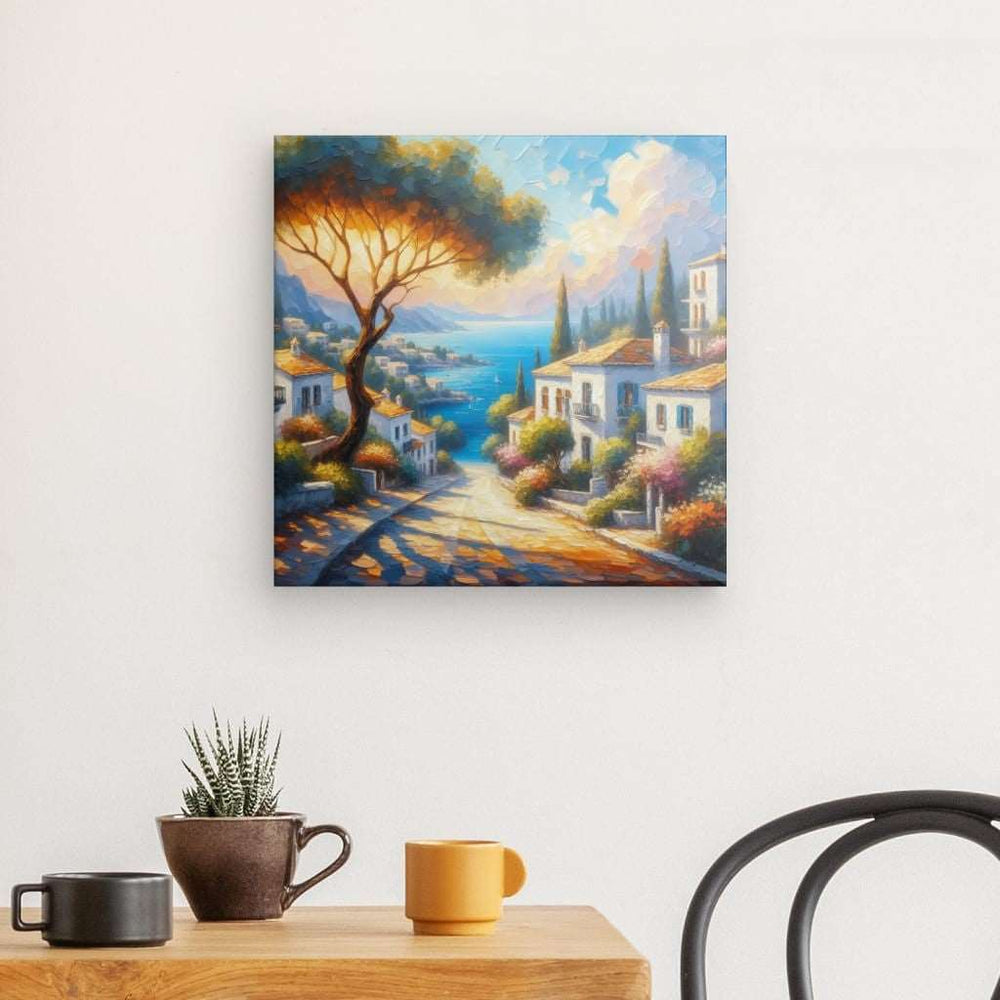 Canvas Wall Art depicting Vista del Mar 40x40 cm which is hanging on the wall