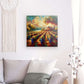 Canvas Wall Art depicting Vineyard Rustique 80x80 cm which is hanging on the wall