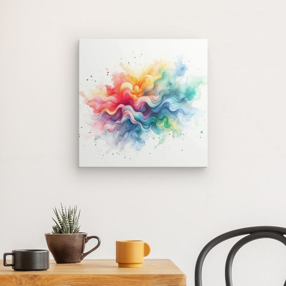 Canvas Wall Art depicting Holi Festival 40x40 cm which is hanging on the wall