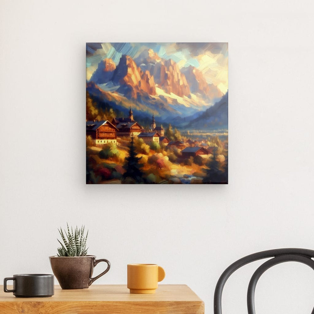 Canvas Wall Art depicting The Valley 40x40 cm which is hanging on the wall