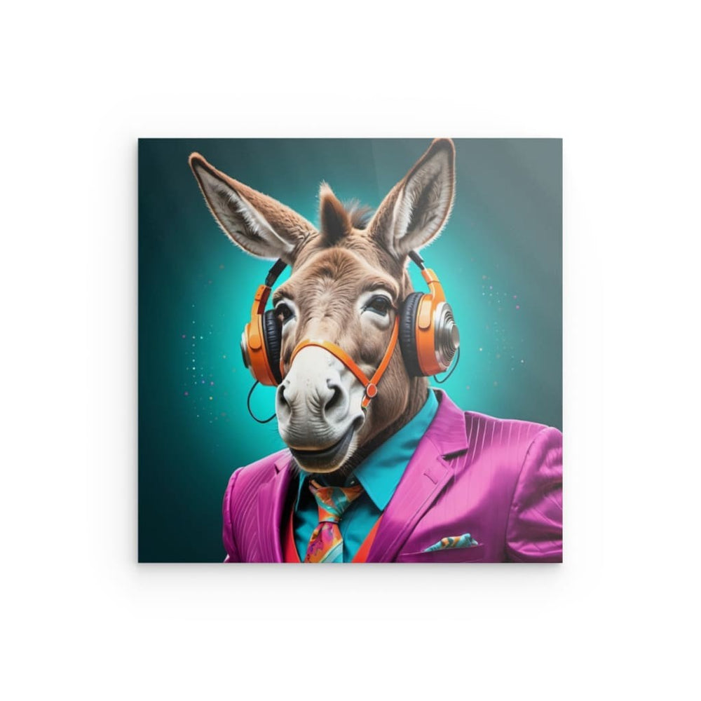 Metal Panel Art Wall Art depicting 80's Donkey which is hanging on the wall