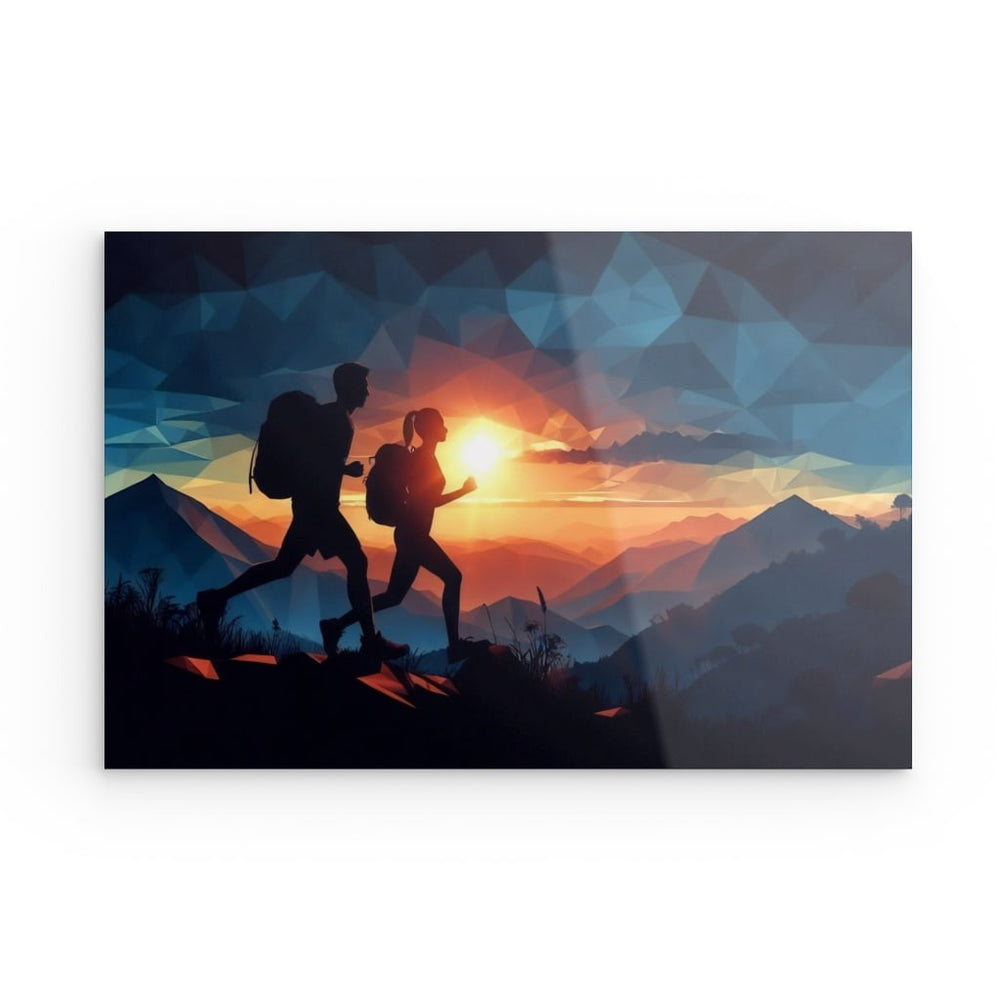 Acrylic Glass Wall Art depicting Adventurers which is hanging on the wall