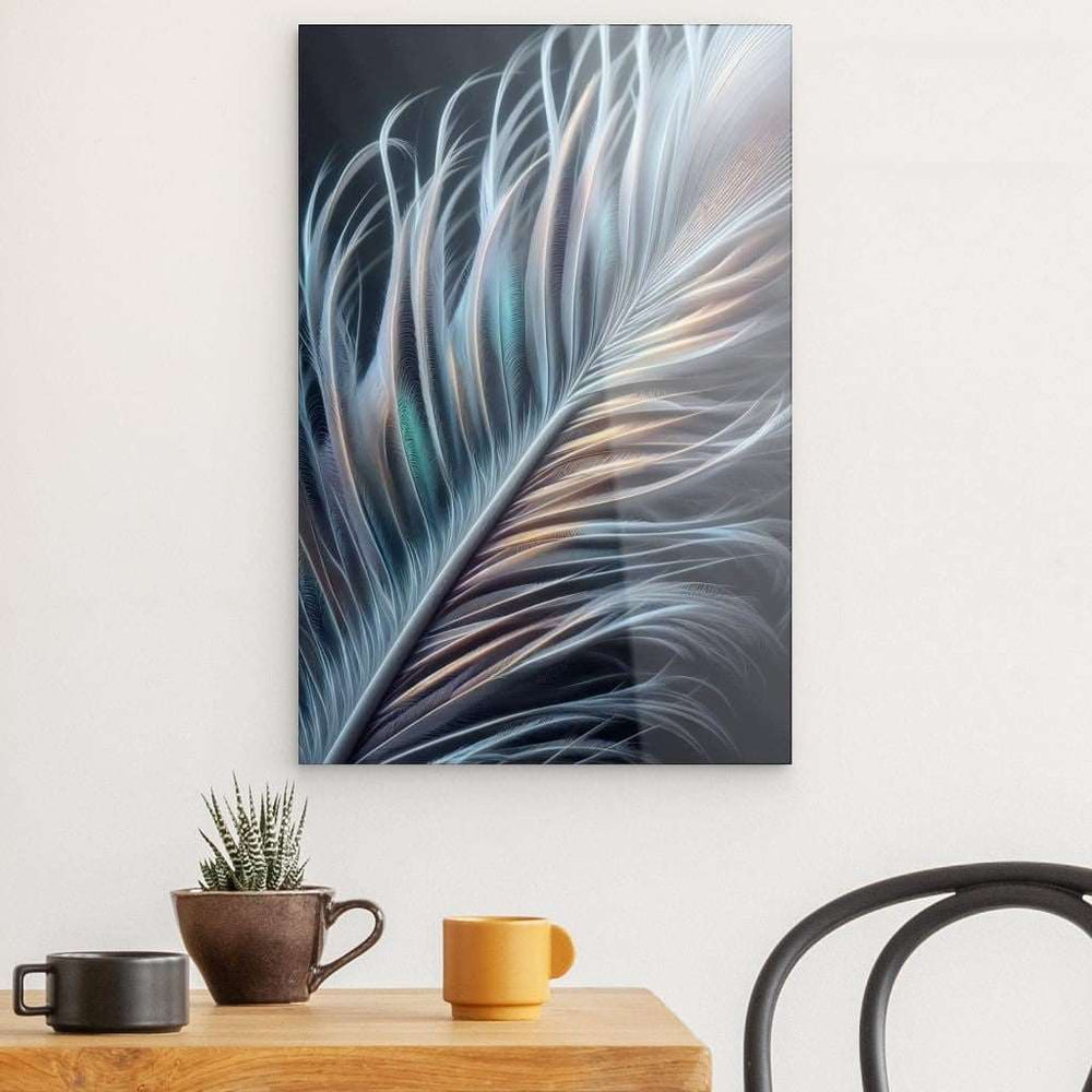 Acrylic Glass Wall Art depicting Featherlight 60 x 40 cm which is hanging on the wall