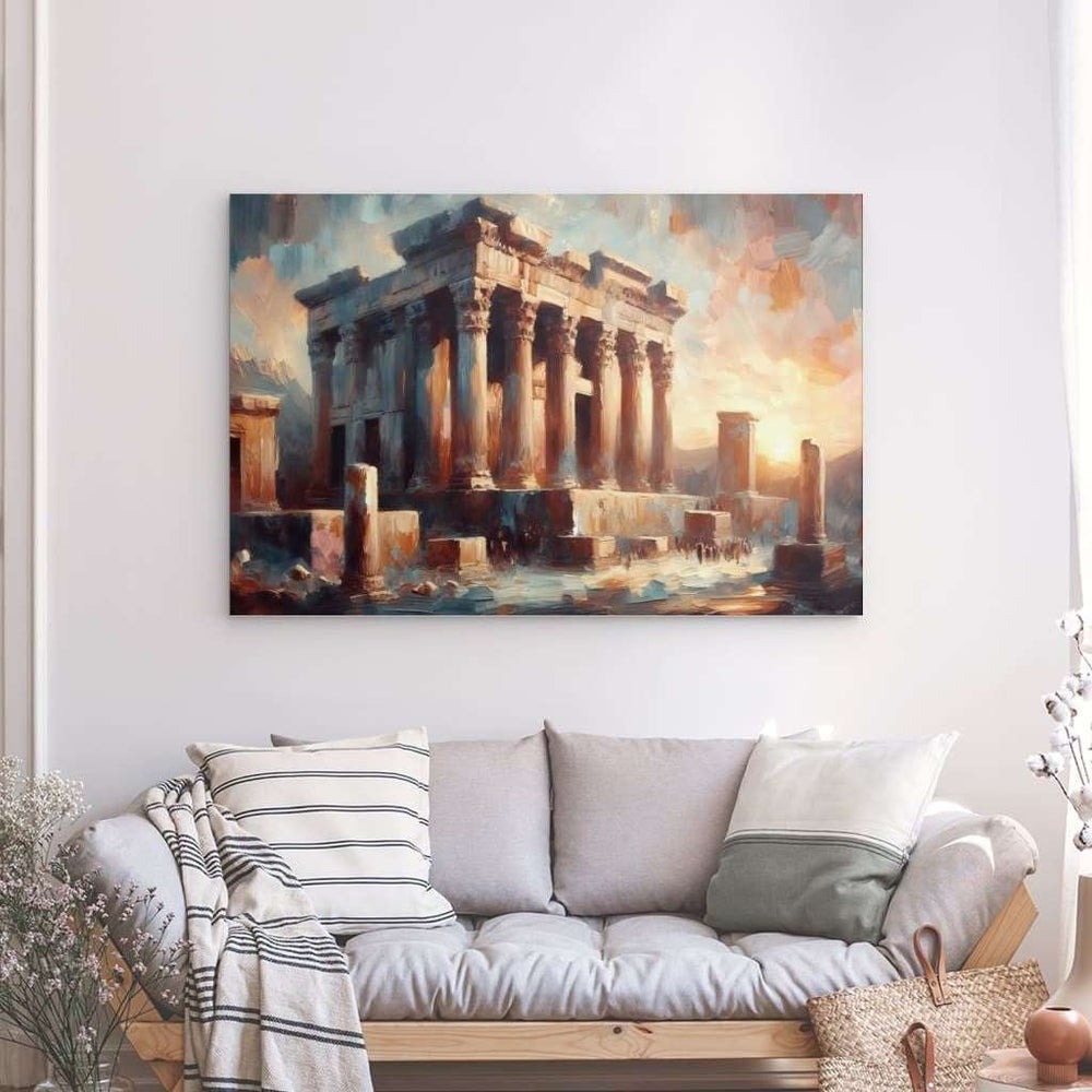 Metal Panel Art Wall Art depicting Persepolis 150 x 100 cm which is hanging on the wall