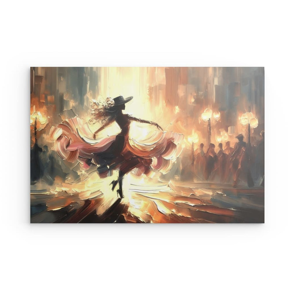 Metal Panel Art Wall Art depicting Joyful Skipping which is hanging on the wall