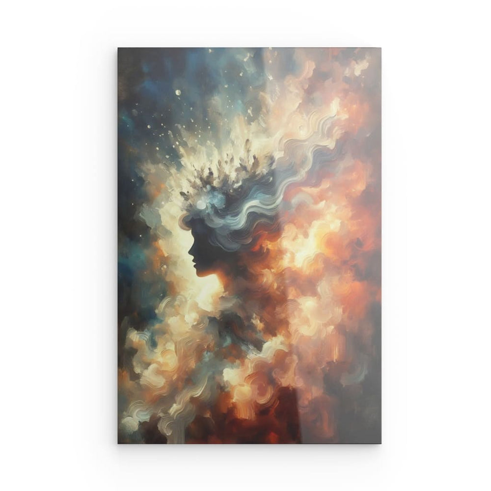 Acrylic Glass Wall Art depicting Flamboyant Soul which is hanging on the wall