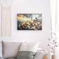 Canvas Wall Art depicting Dolomite Village 90x60 cm which is hanging on the wall