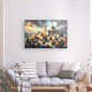 Canvas Wall Art depicting Dolomite Village 120x80 cm which is hanging on the wall