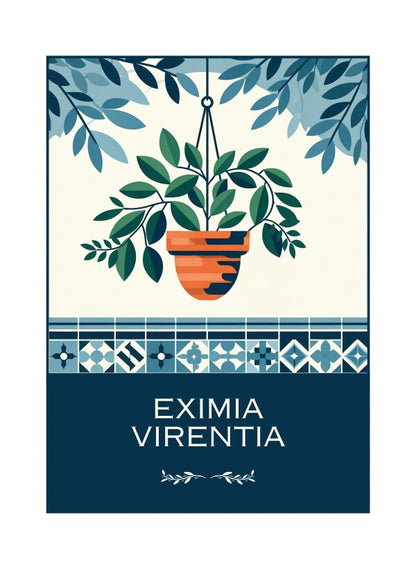 Framed Art Wall Art depicting Eximia Virentia 40x30 cm which is hanging on the wall