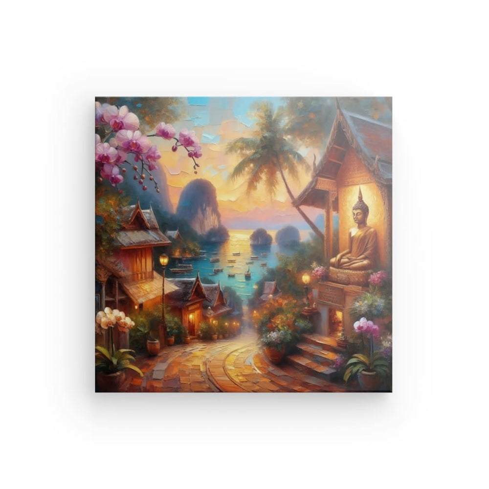 Canvas Wall Art depicting Streets of Thailand which is hanging on the wall