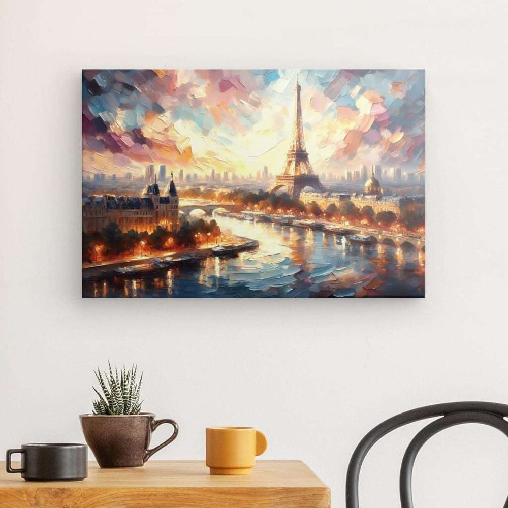 Canvas Wall Art depicting That Paris Vibe 60x40 cm which is hanging on the wall