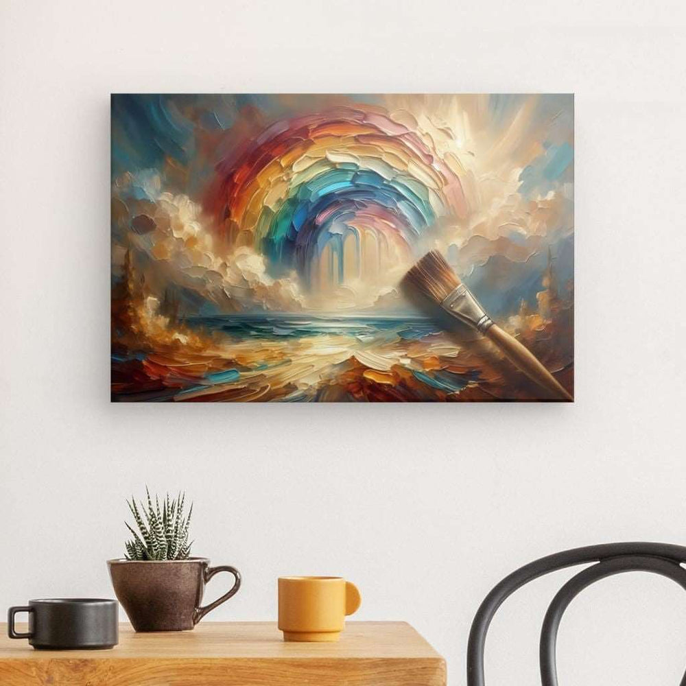 Canvas Wall Art depicting Magic Brush 60x40 cm which is hanging on the wall