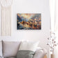 Canvas Wall Art depicting River Crest 90x60 cm which is hanging on the wall