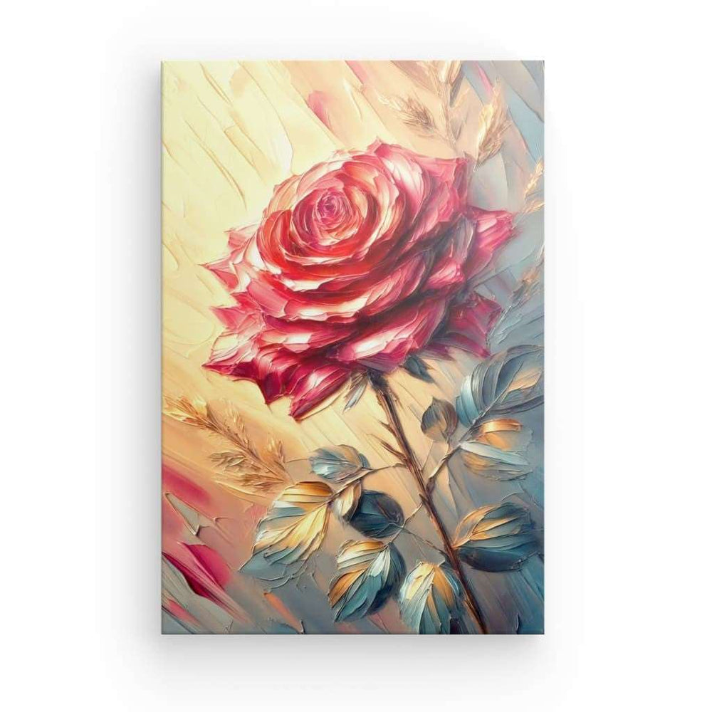 Canvas Wall Art depicting The Rose which is hanging on the wall