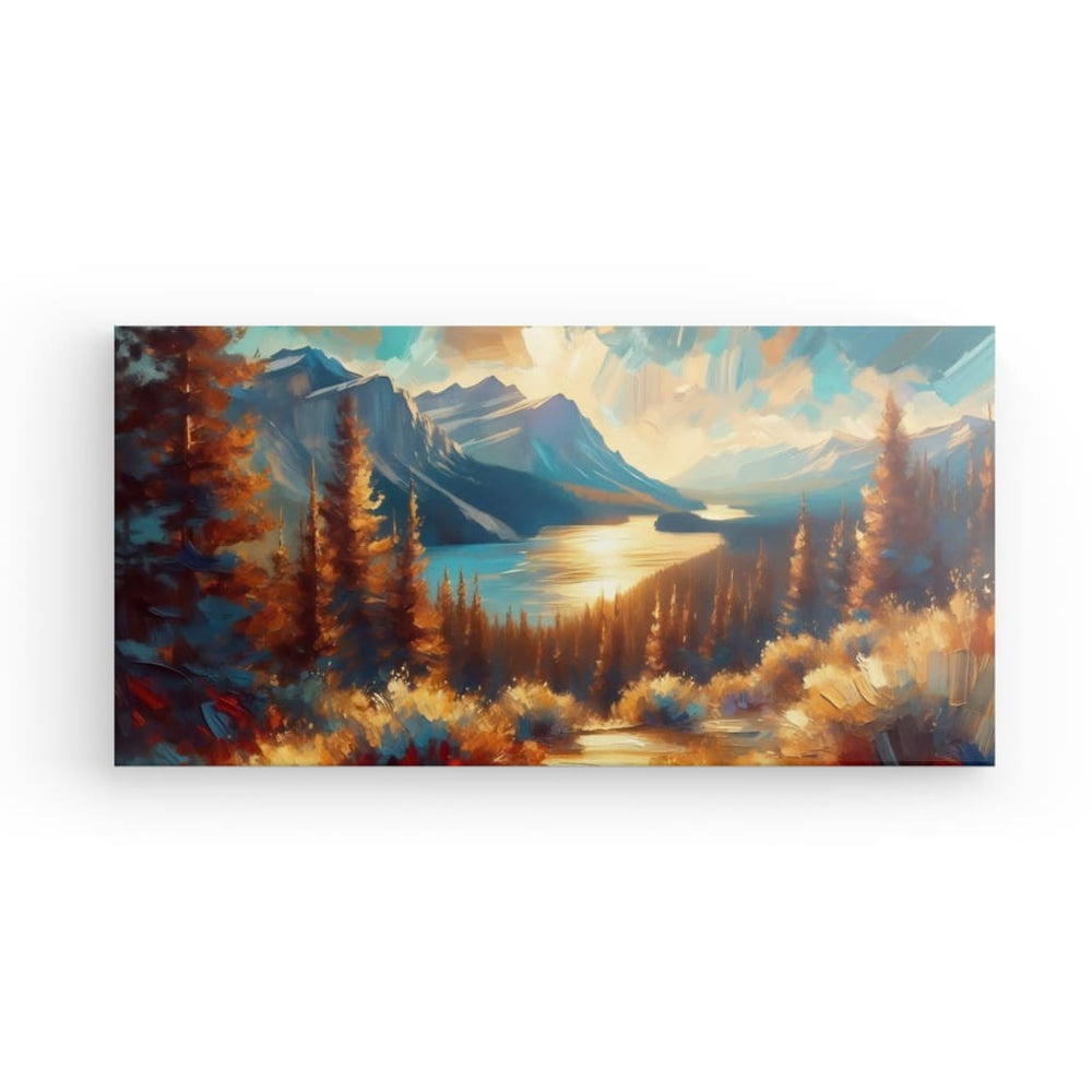 Canvas Wall Art depicting Norwegian Wood which is hanging on the wall