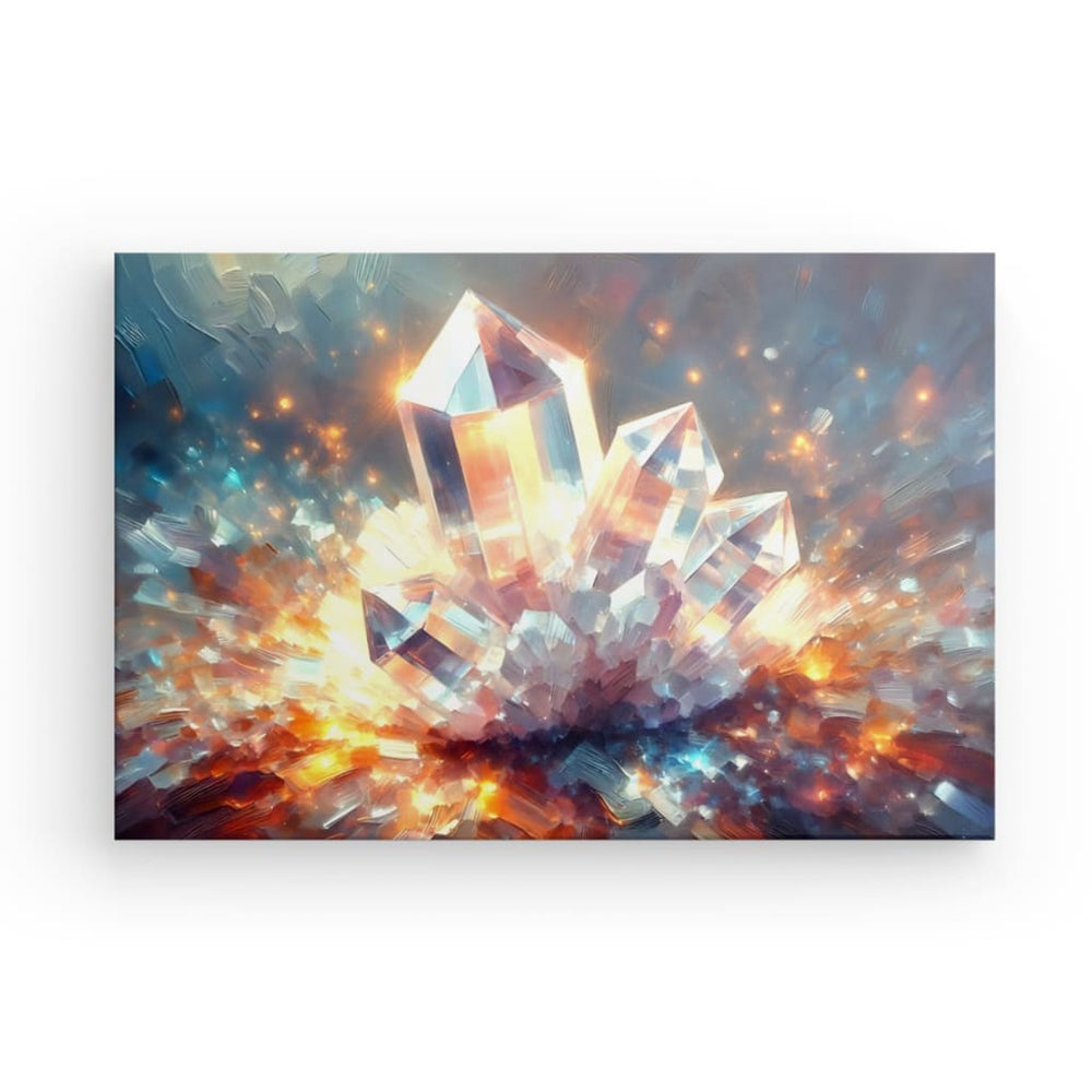 Canvas Wall Art depicting Crystal Clear which is hanging on the wall