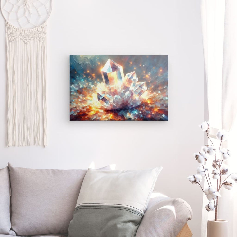 Canvas Wall Art depicting Crystal Clear 90x60 cm which is hanging on the wall